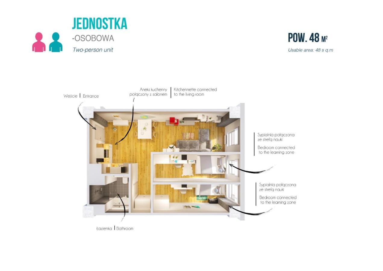 Studios And Shared Rooms At Livinnx Cracóvia Exterior foto